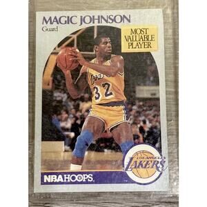 VTG Magic Johnson LA Lakers MVP NBA Hoops Card #157 90s Basketball Collectible